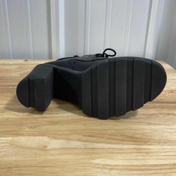 Black Lace-Up Ankle Boots - Picture 6 of 7